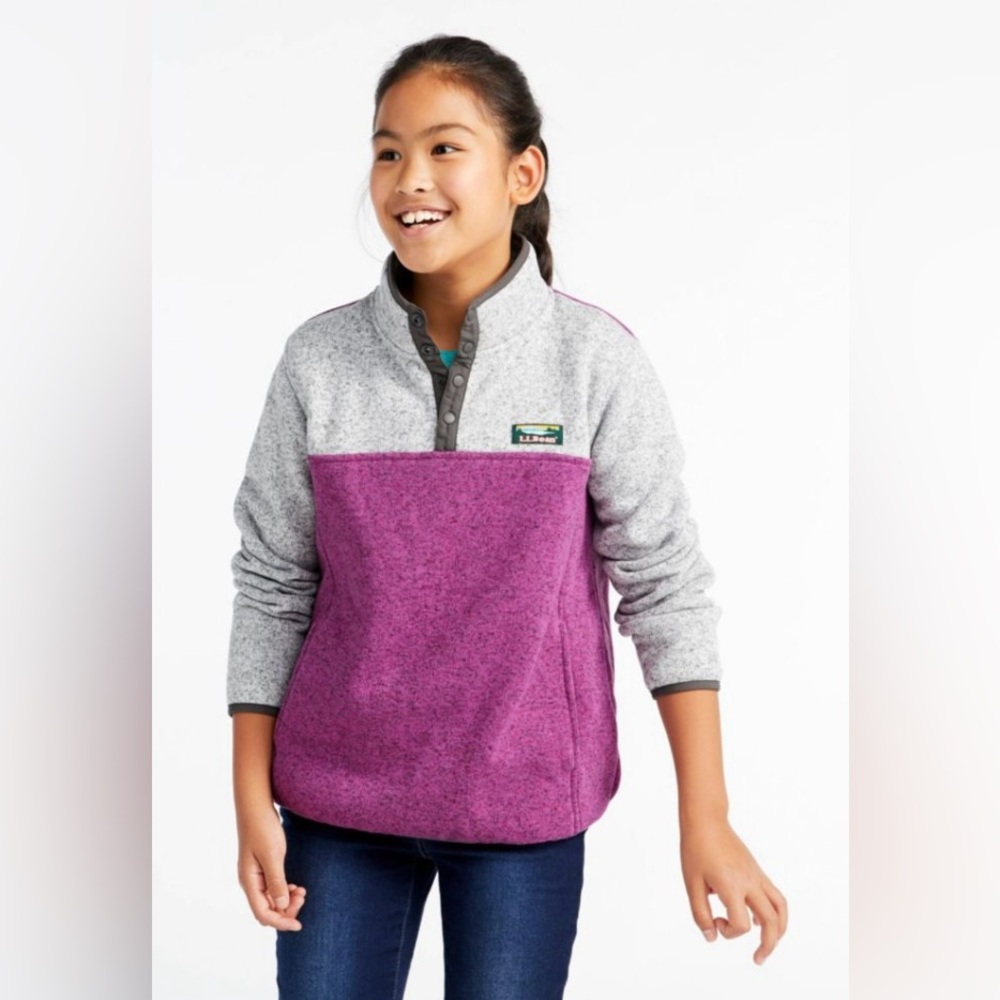L.L. Bean Sweater Fleece Pullover Jacket